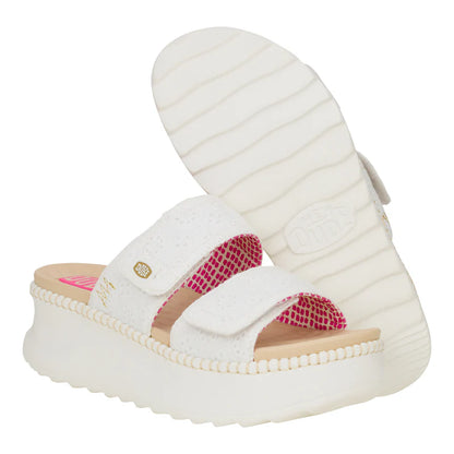 Hey Dudes Delray Slide Eyelet | White