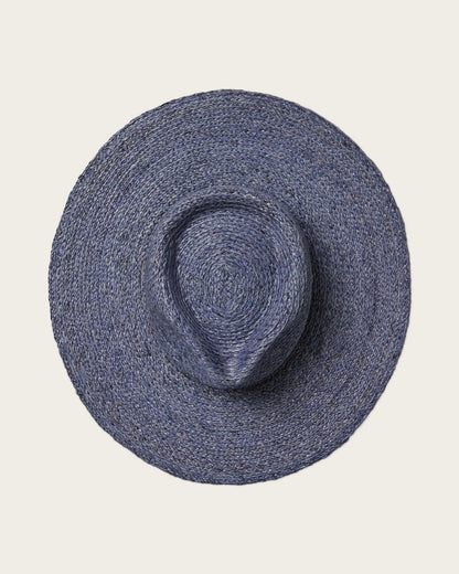 Hemlock Hats Smokey Logan Straw Fedora | Blue