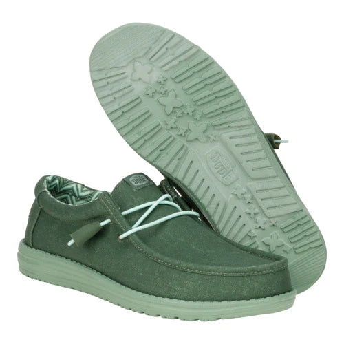 Hey Dudes Wally Stretch Canvas | Duck Green/Iceberg Green