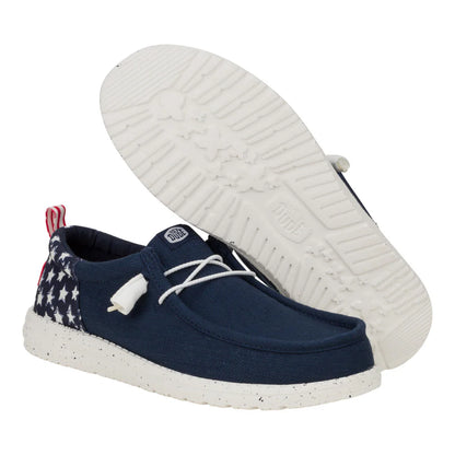 Hey Dudes Wally Funk Americana Stars | Navy Blazer