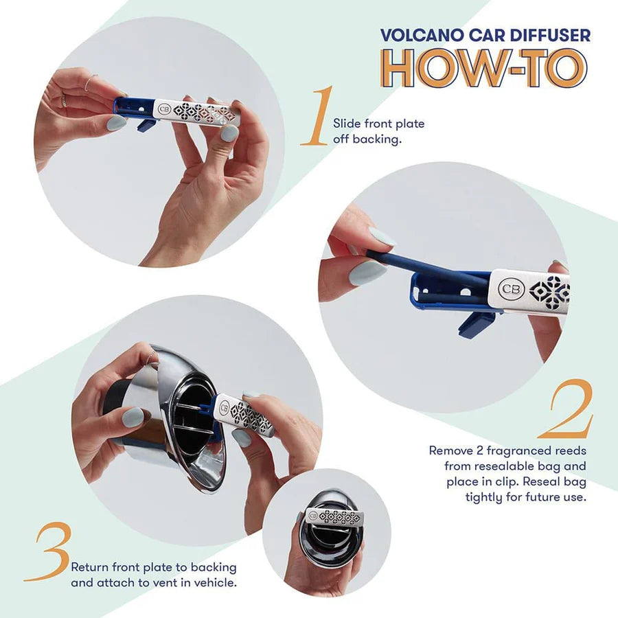 Capri Blue | Volcano Car Diffuser + Refill | 4 Reeds