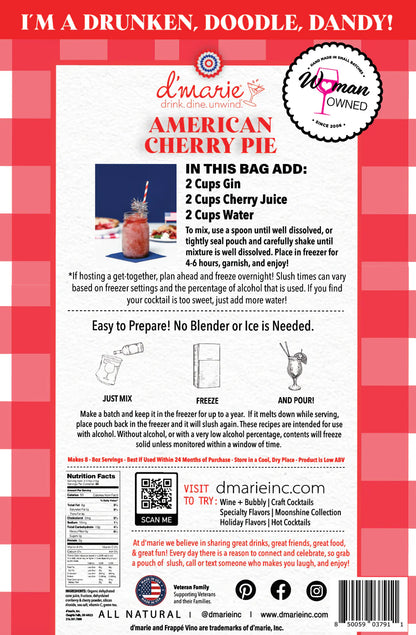 d'marie Craft Cocktail Slush Mixes | Fourth of July Mixes