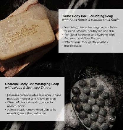Jack Black | Charcoal Body Bar Massaging Soap | 4.75oz Bar