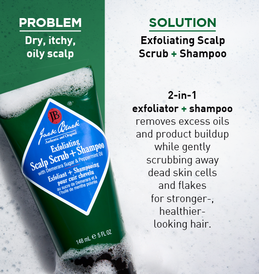 Jack Black | Exfoliating Scalp Scrub + Shampoo | 5oz Tube