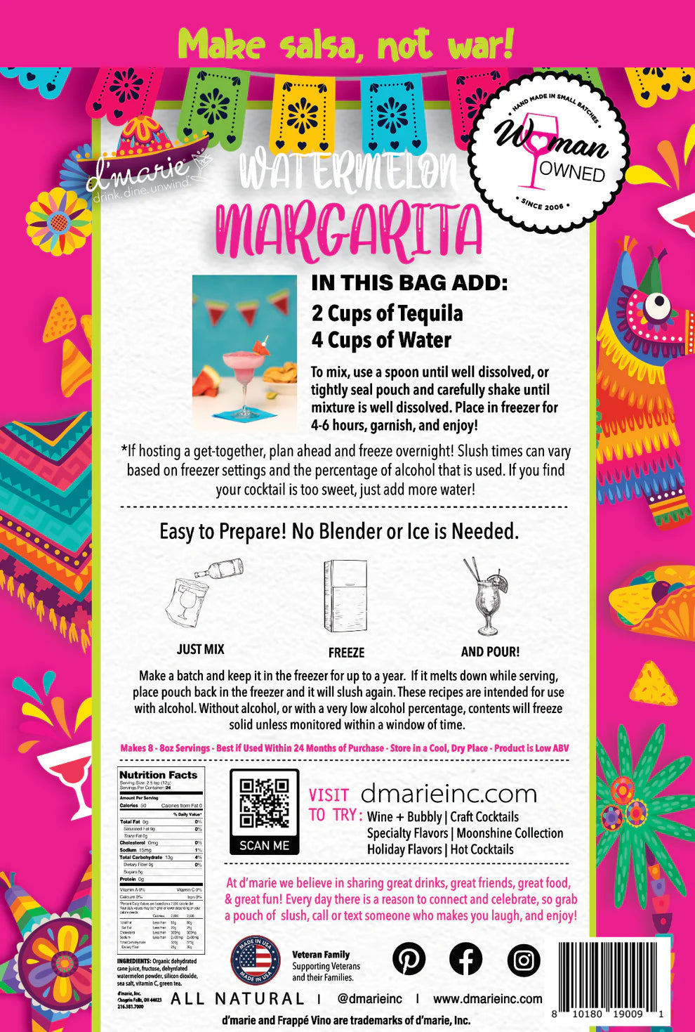 d'marie Craft Cocktail Slush Mix | Margarita Mixes