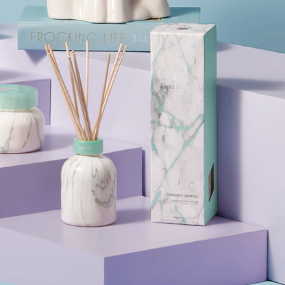 Capri Blue | Coconut Santal Modern Marble Petite Reed Diffuser | 168mL