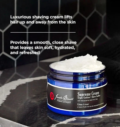 Jack Black | Supreme Cream Triple Cushion® Shave Lather | All Sizes