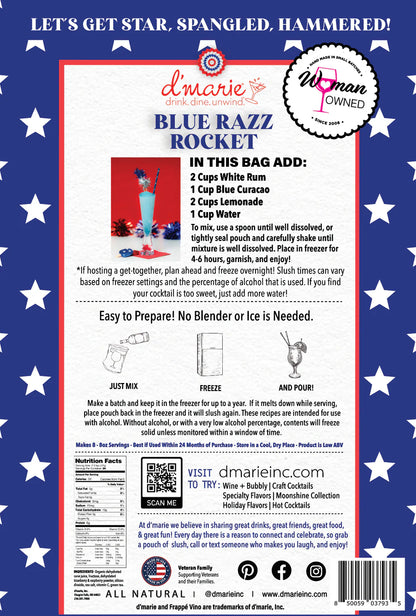 d'marie Craft Cocktail Slush Mixes | Fourth of July Mixes