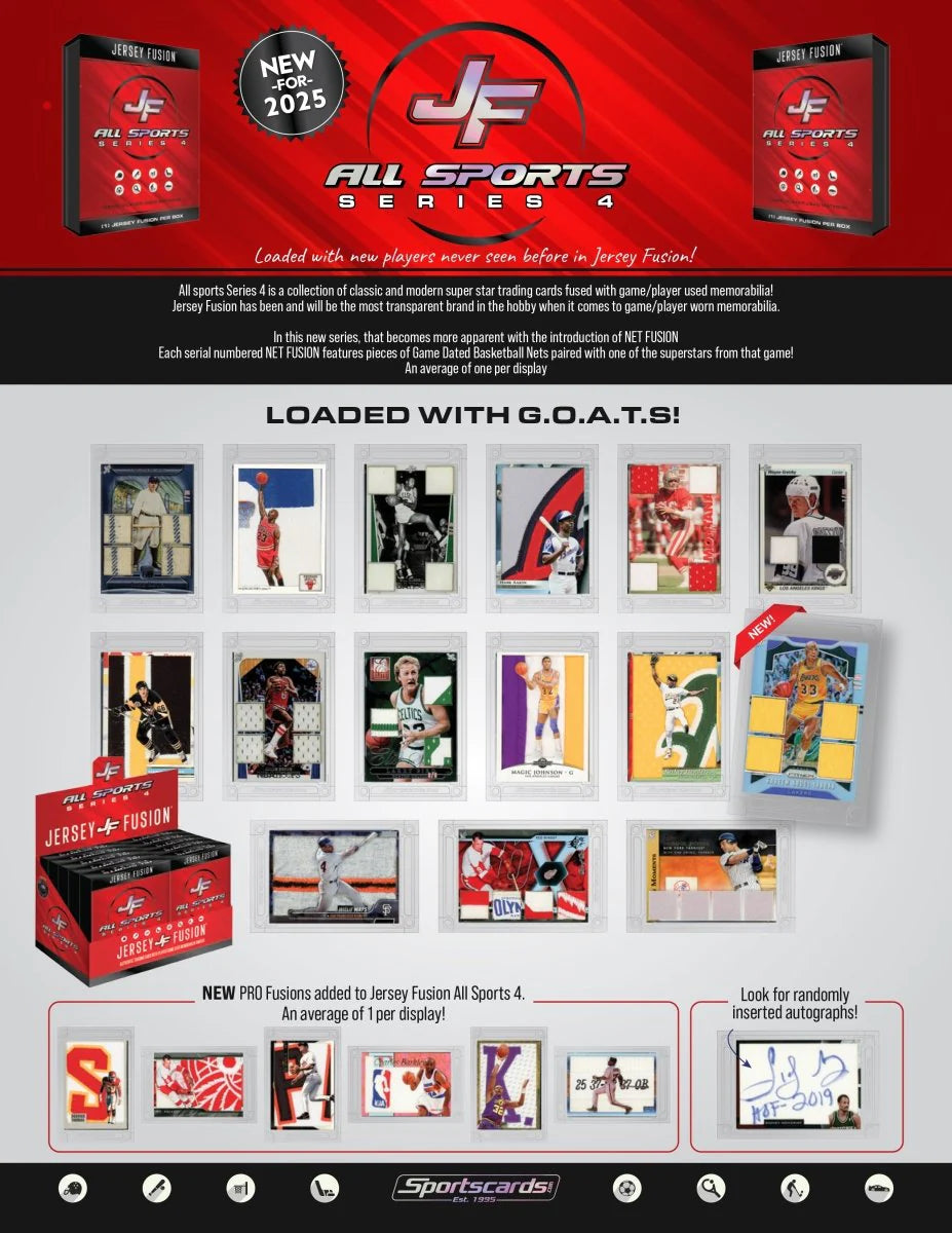 Trading Cards | SportsCards.com | Jersey Fusion All Sports Edition | Series 4