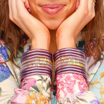 BuDhaGirl | Set of 6 All Weather Bangles | Lila