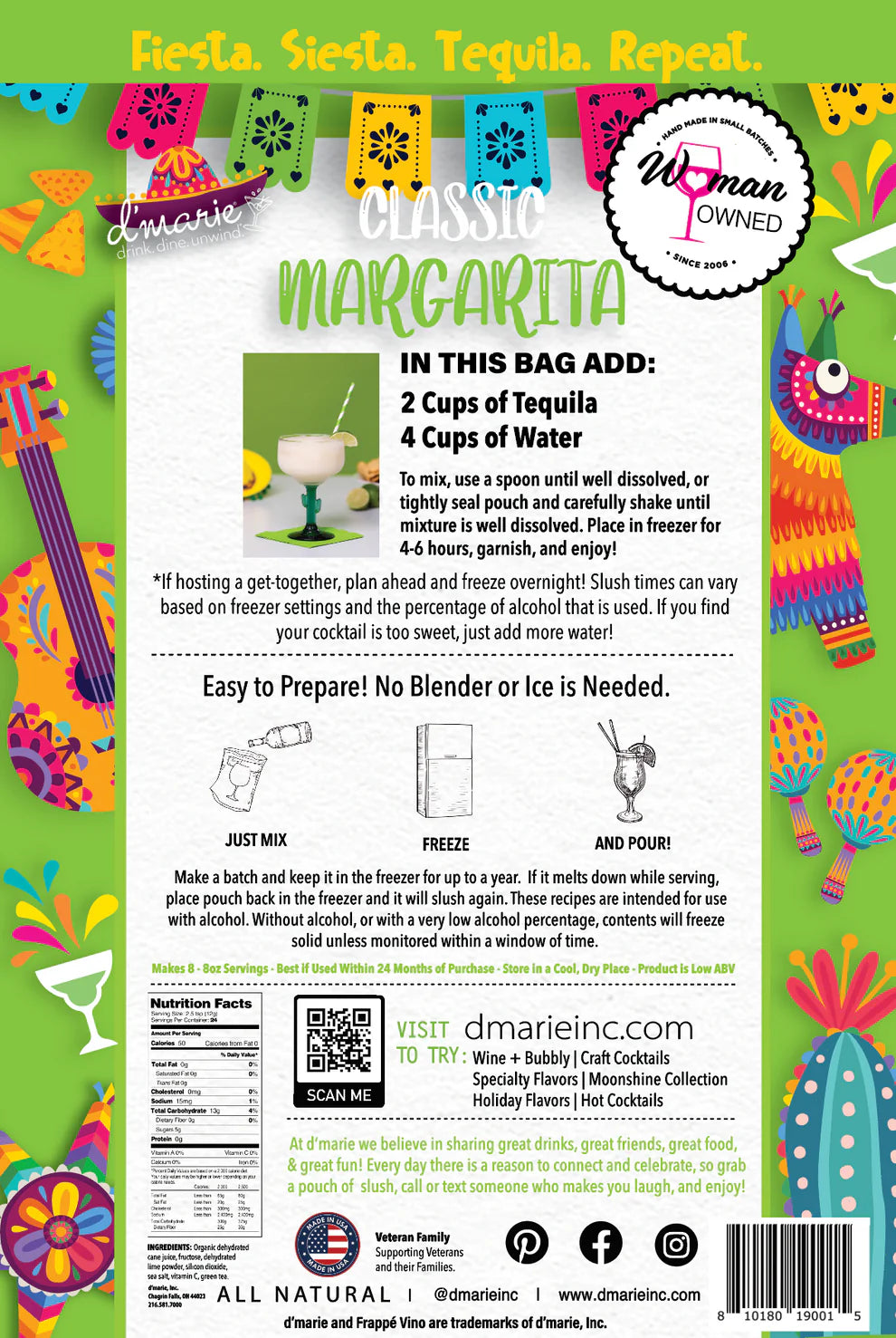 d'marie Craft Cocktail Slush Mix | Margarita Mixes