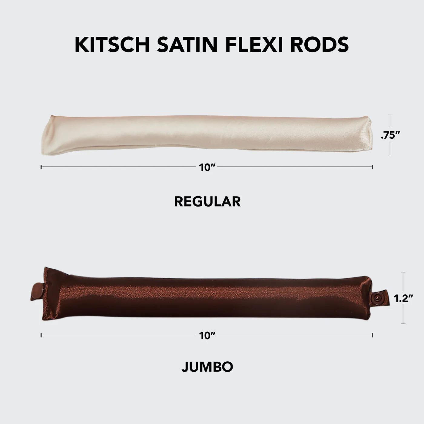 Kitsch | Rosewood Jumbo Satin Flexi Rods | 4pc Set