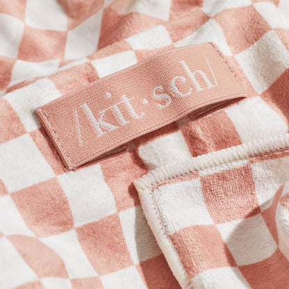 Kitsch | Checker XL Hair Towel Wrap | Terracotta
