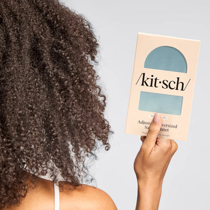 Kitsch | Haze Blue Oversized Satin Bonnet