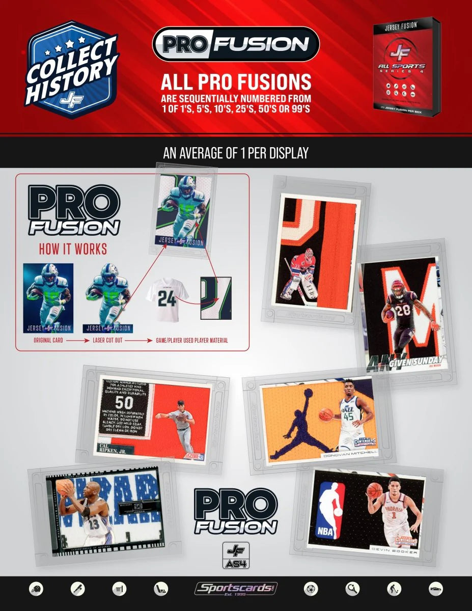 Trading Cards | SportsCards.com | Jersey Fusion All Sports Edition | Series 4