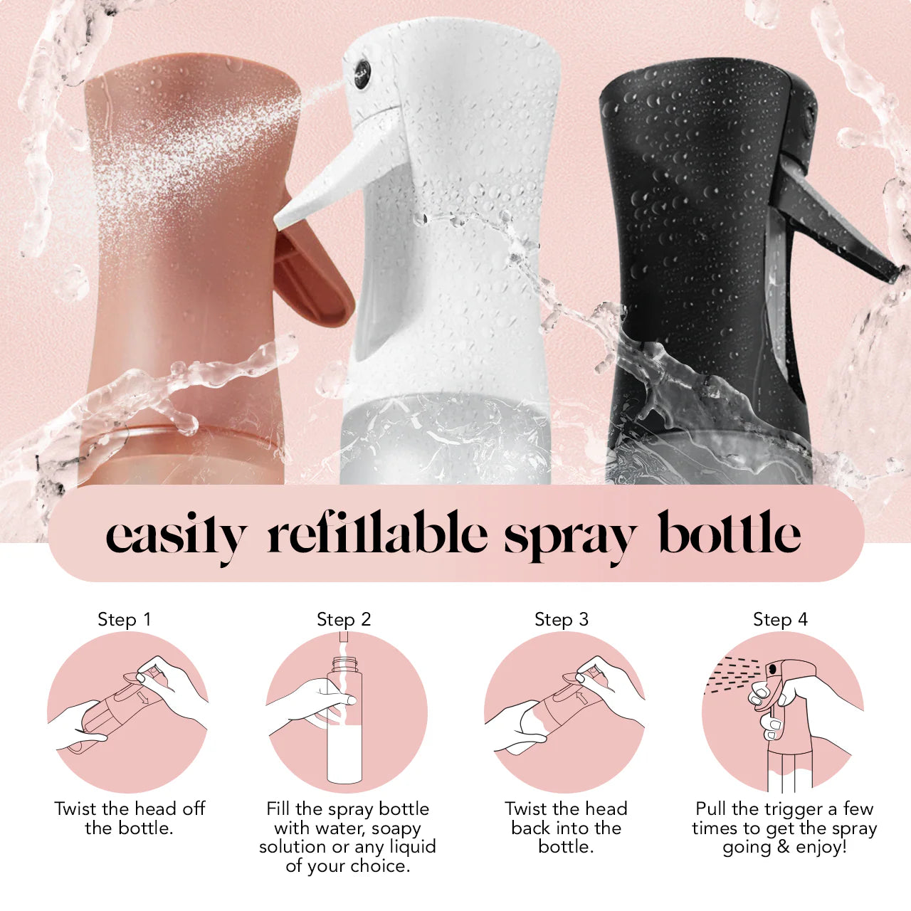 Kitsch | Continuous Spray Bottles | All Colors