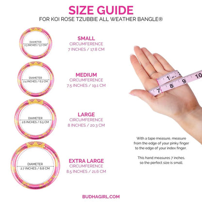 BuDhaGirl | Koi Tzubbie All Weather Bangle | Rose (Pink/Gold)