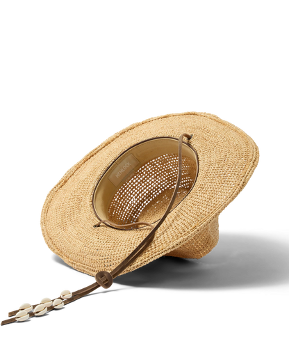 Hemlock Hats Wynona Packable Raffia Cowboy | Natural