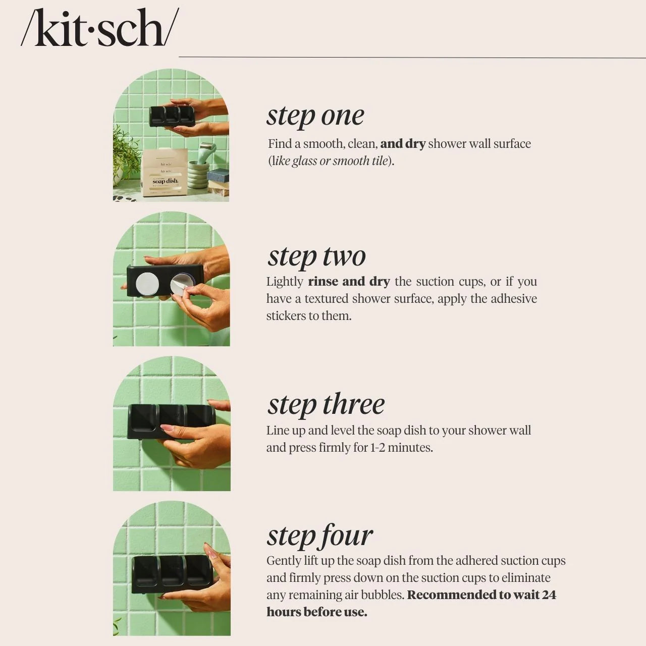 Kitsch | Self-Draining Soap Dish | Black