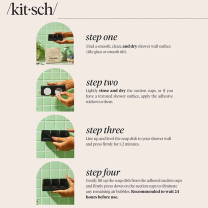 Kitsch | Self-Draining Soap Dish | Black