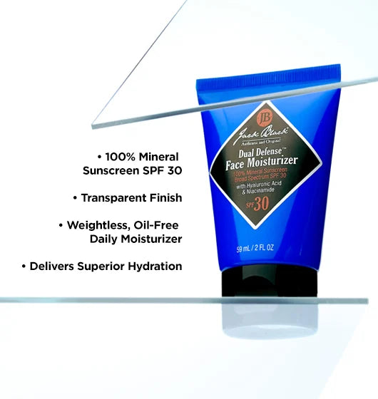 Jack Black | Dual Defense™ Face Moisturizer 100% Mineral Sunscreen | 2oz Tube