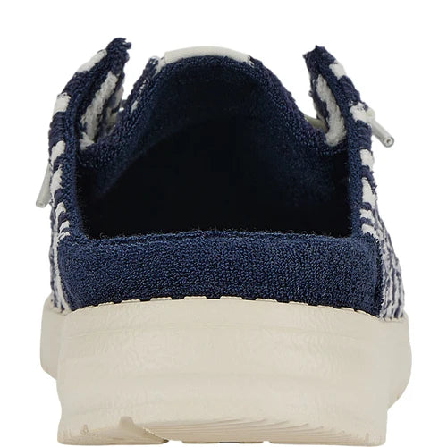 Hey Dudes Wendy Slip Terry Stripe | Navy Blazer/Egret
