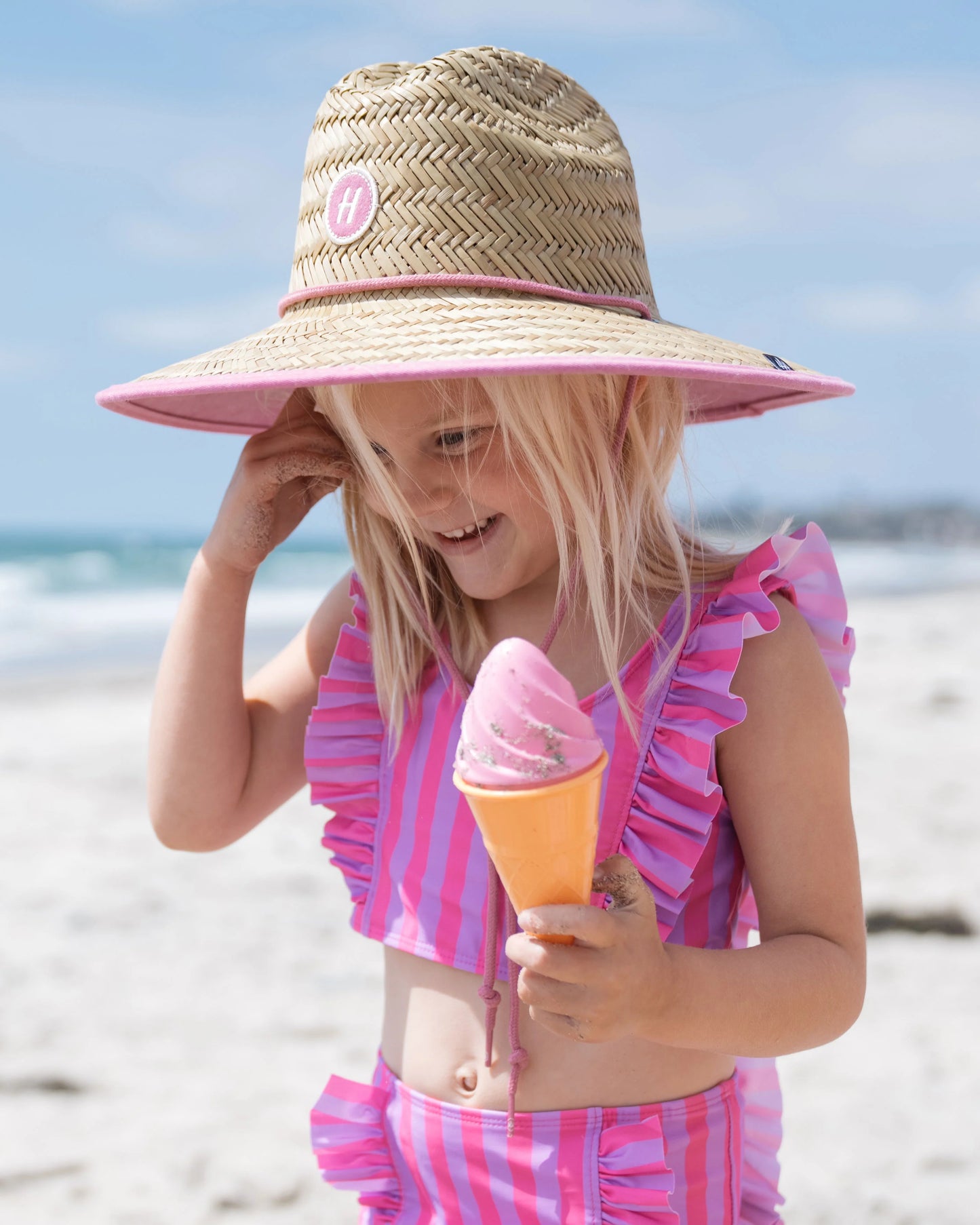 Hemlock Hats Kids Signature Lifeguard | Solid Pink