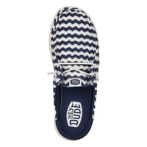 Hey Dudes Wendy Slip Terry Stripe | Navy Blazer/Egret