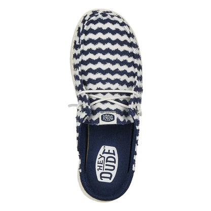 Hey Dudes Wendy Slip Terry Stripe | Navy Blazer/Egret