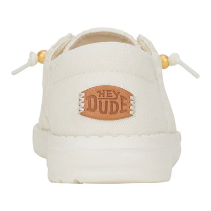 Hey Dudes Wendy Crochet Lace | White/Gold