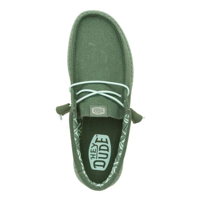 Hey Dudes Wally Stretch Canvas | Duck Green/Iceberg Green