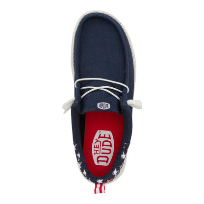 Hey Dudes Wally Funk Americana Stars | Navy Blazer
