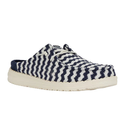 Hey Dudes Wendy Slip Terry Stripe | Navy Blazer/Egret