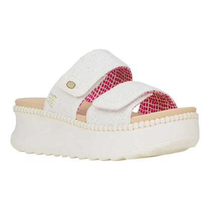 Hey Dudes Delray Slide Eyelet | White