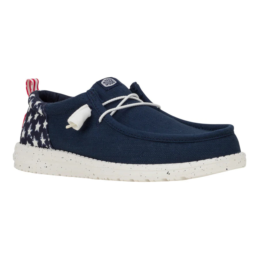 Hey Dudes Wally Funk Americana Stars | Navy Blazer
