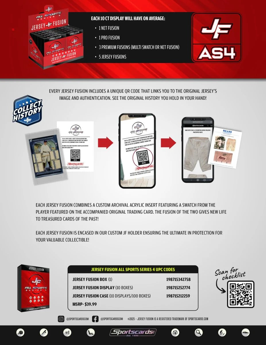 Trading Cards | SportsCards.com | Jersey Fusion All Sports Edition | Series 4