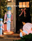 Inflatable Christmas Ornaments - Pink Light Up