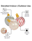 FUNBOY Inflatable Christmas Ornaments - Vintage Light Up