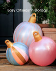 Inflatable Christmas Ornaments - Pink Light Up