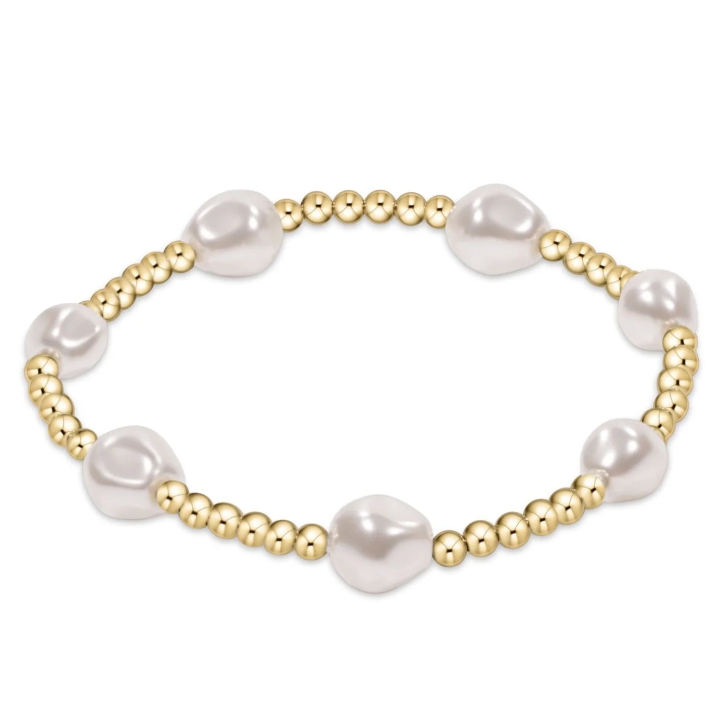 enewton | admire gold 3mm bead bracelet | pearl