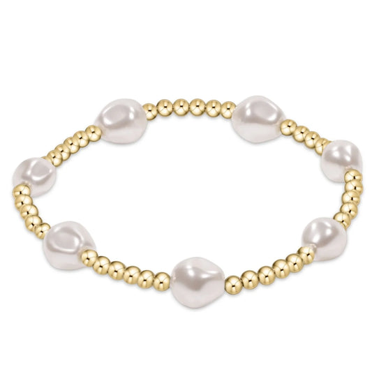 enewton | admire gold 3mm bead bracelet | pearl