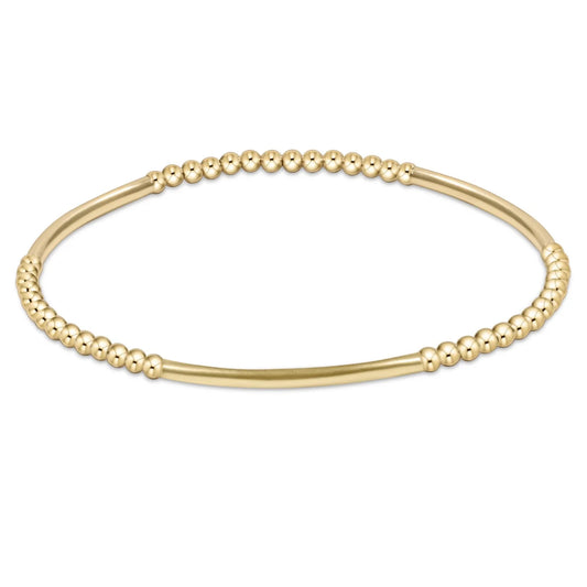 enewton | bliss bar gold pattern 2.5mm bead bracelet | gold