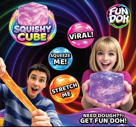 Squishy Sparkle Cube Fun Doh - Blind Pull