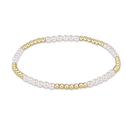 enewton | classic blissful pattern 2.5mm bead bracelet | 3mm pearl