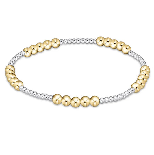 enewton | classic blissful pattern 2mm bead bracelet | 4mm mixed metal