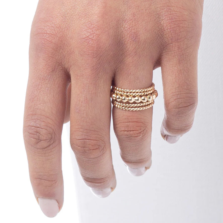 enewton | classic gold 3mm bead ring | all sizes