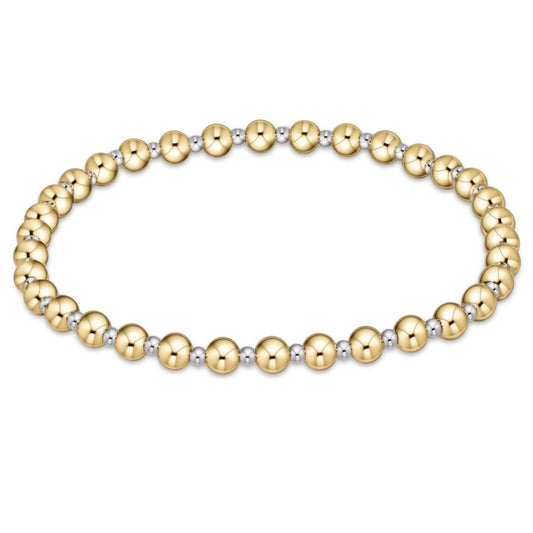 enewton | classic grateful pattern 4mm bead bracelet | mixed metal