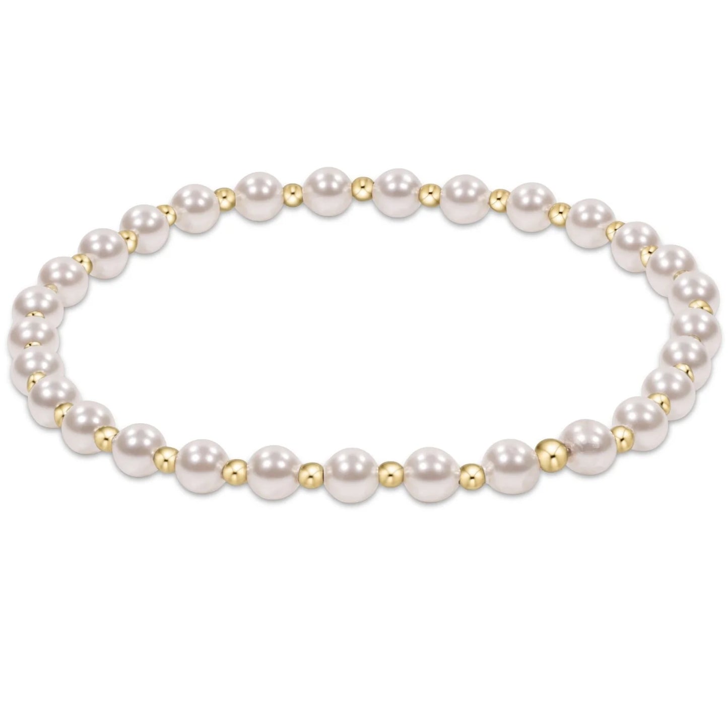 enewton | classic grateful pattern 4mm bead bracelet | pearl