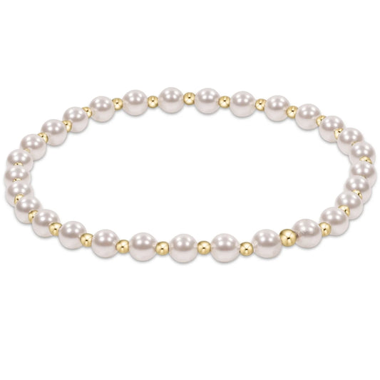 enewton | classic grateful pattern 4mm bead bracelet | pearl