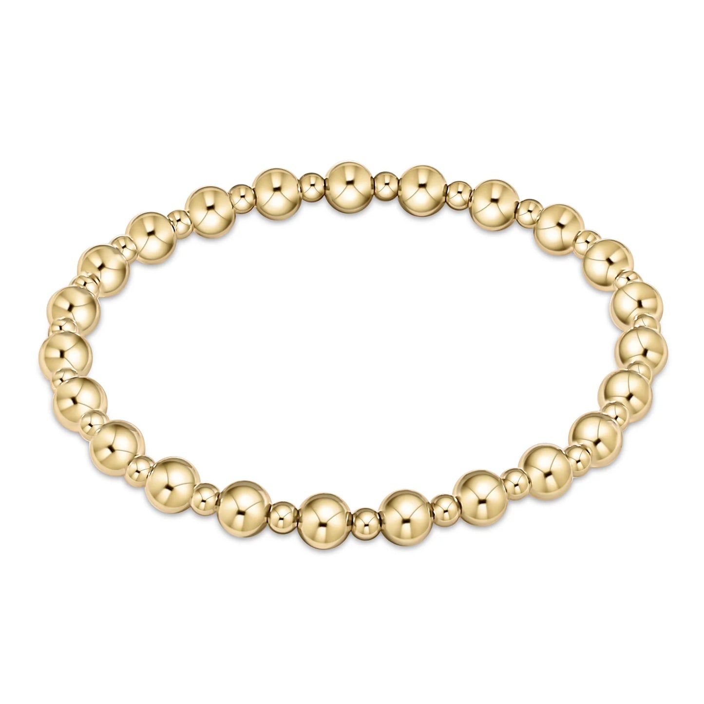 enewton | classic grateful pattern 5mm bead bracelet | gold